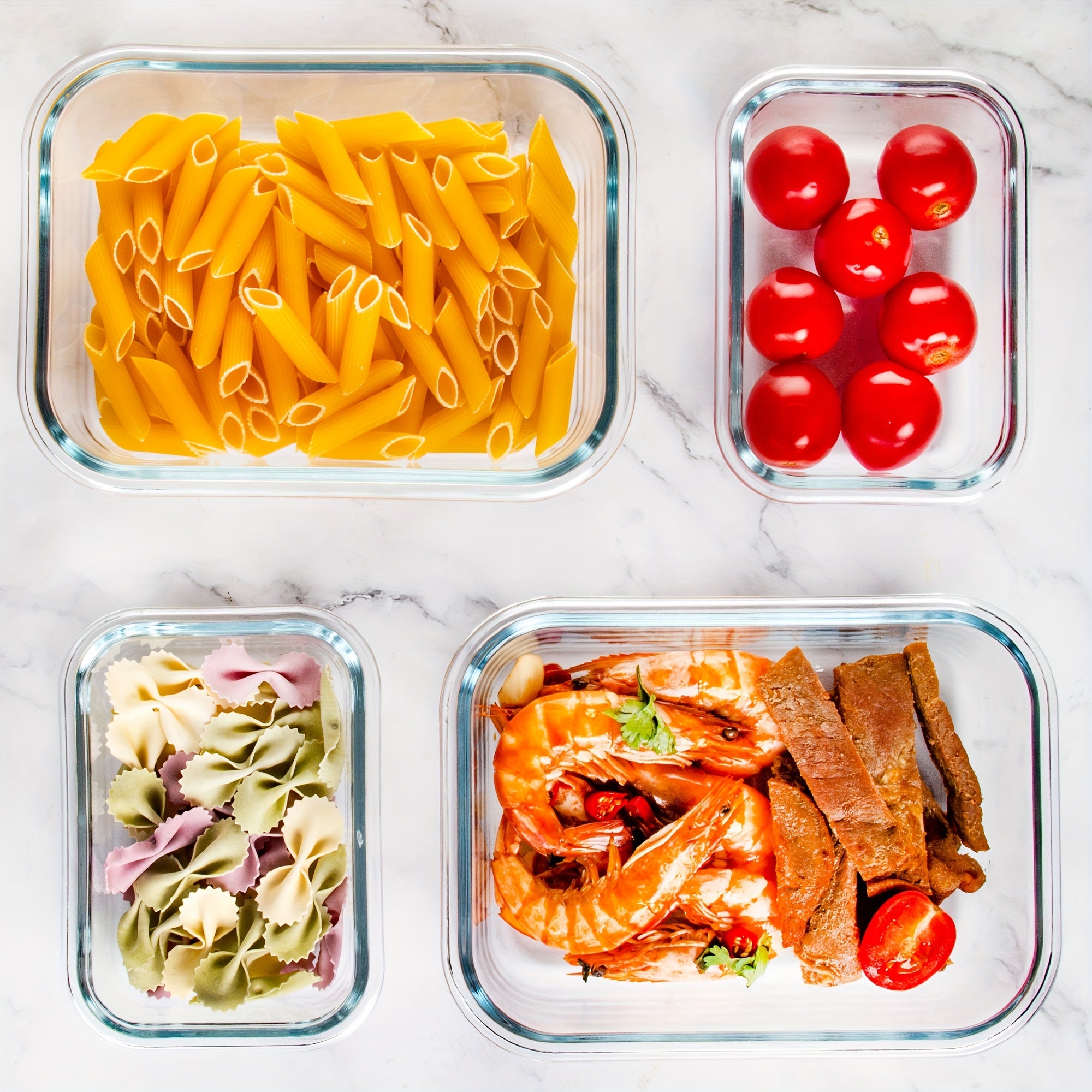 24pcs Set Glass Meal Prep Containers with Removable Silicone Seals and BPA-Free Lids, Leak-Proof, Dishwasher/Freezer Safe, Ideal for Leftovers and Food Storage