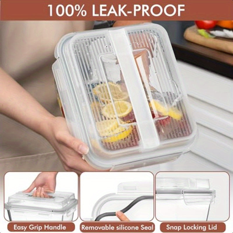 17 Cup (132oz/3900ml) Large Glass Food Storage Containers with Snap-Lock Lids - BPA-Free Leakproof Airtight, Microwave & Oven Safe Borosilicate Glass Containers for Roasting Turkey, Meal Prep, Leftovers, Baking & Reusable Lunch Containers, Sleek