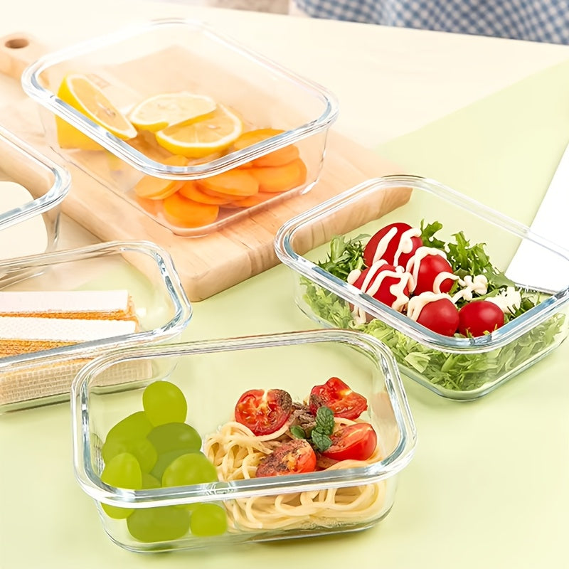 10pcs Food Storage Containers, Leak Proof And Reusable Glass Meal Prep Containers, Multi-Purpose Clear Food Storage Containers with Sealing Lids for Camping, Picnics, Schools And Offices, Kitchen Organizer And Storage, Kitchen Accessories