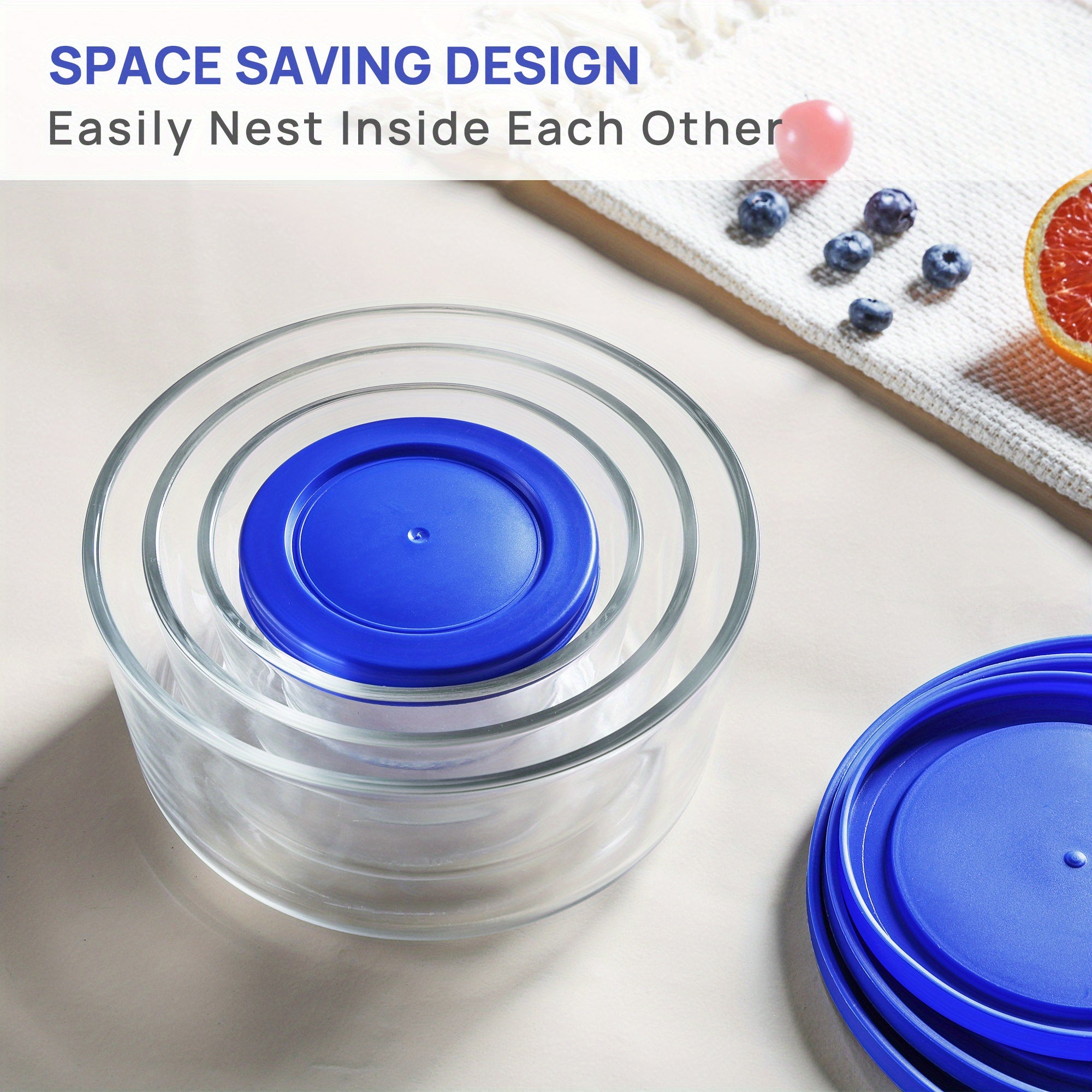 4 Pack Refrigerator Replacement Storage Box, Food Storage Containers, Leftovers Keeper, Lunch Container, Microwave, Dishwasher & Freezer Safe