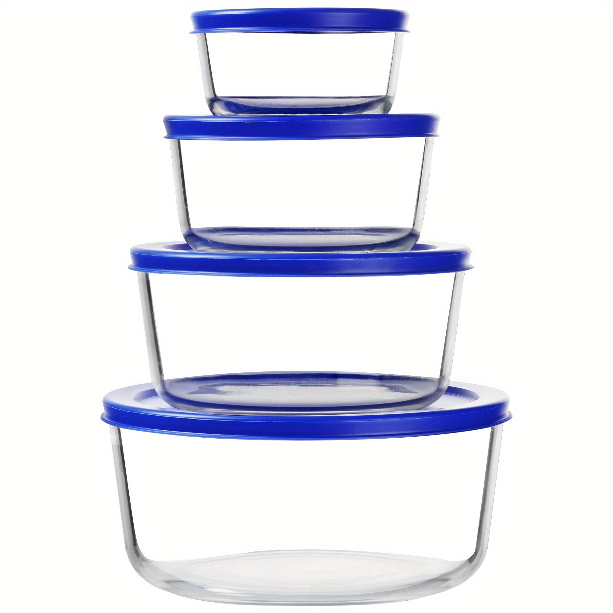 4 Pack Refrigerator Replacement Storage Box, Food Storage Containers, Leftovers Keeper, Lunch Container, Microwave, Dishwasher & Freezer Safe