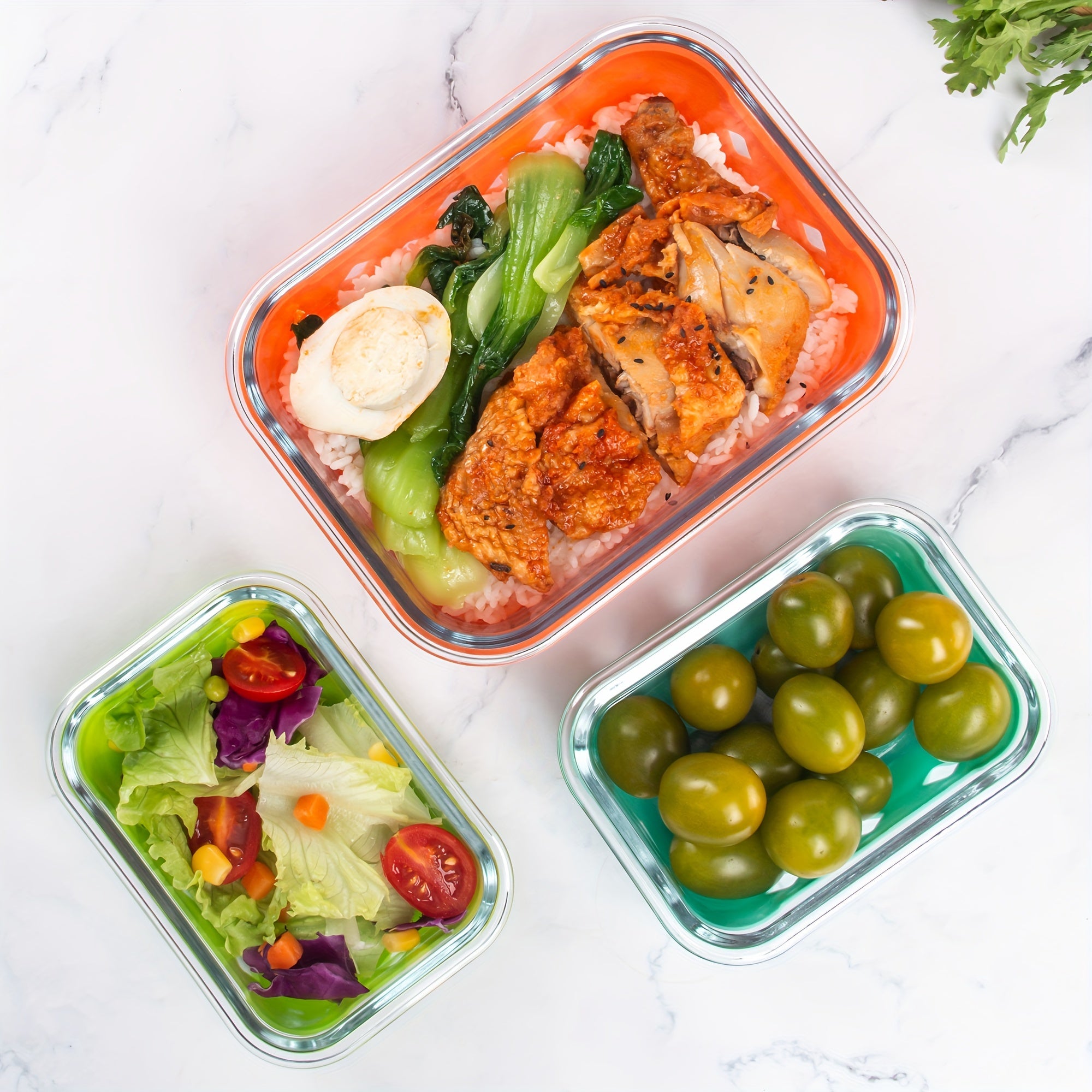 10 Pack Glass Meal Prep Containers, Food Storage Container Set with Airtight Lids (34oz+12oz), Kitchen Organization, Sleek Storage Containers, Rectangular Containers, Microwavesafe Containers, Dishwashersafe Containers, Reusable Containers,