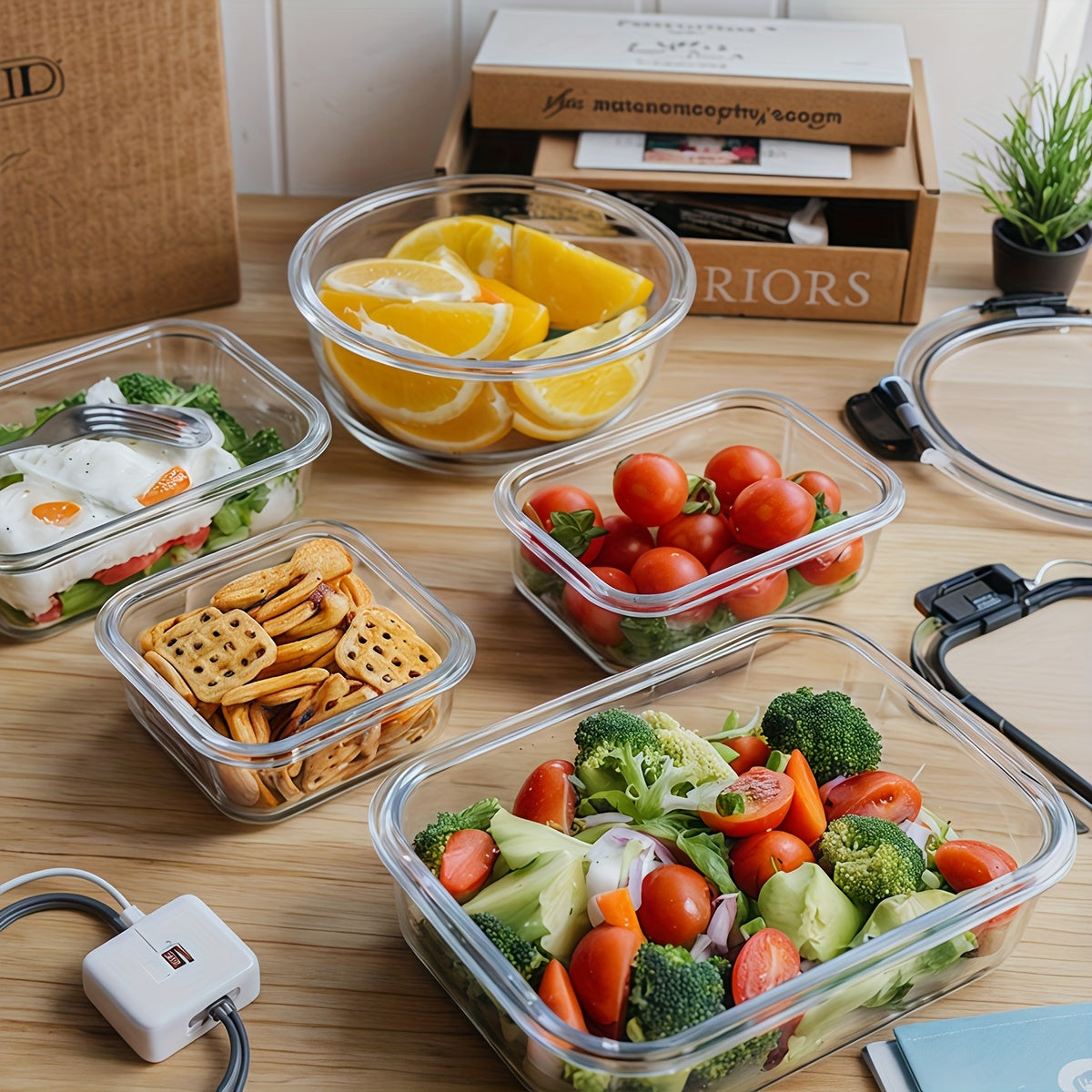 12pcs Glass Bento Box (12 Bowls + 12 Sealed Lids), Glass Fresh-keeping Box, Healthy And High-Quality, BPA-free, Microwave Heating, Suitable for Home And Office, Food Storage Containers