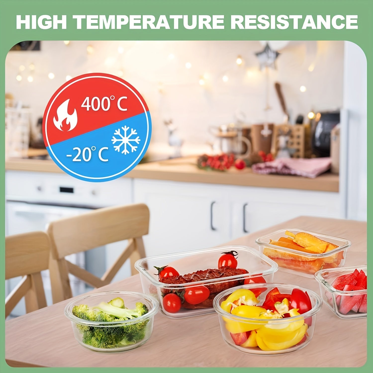 12pcs Glass Food Storage Container Set With Airtight Seal For Refrigerator; Reusable Food Storage Boxes, Portable And Stackable Food Sealers For Meat, Eggs Fruit And Vegetables, Kitchen Storage Boxes And Storage, Kitchen Accessories