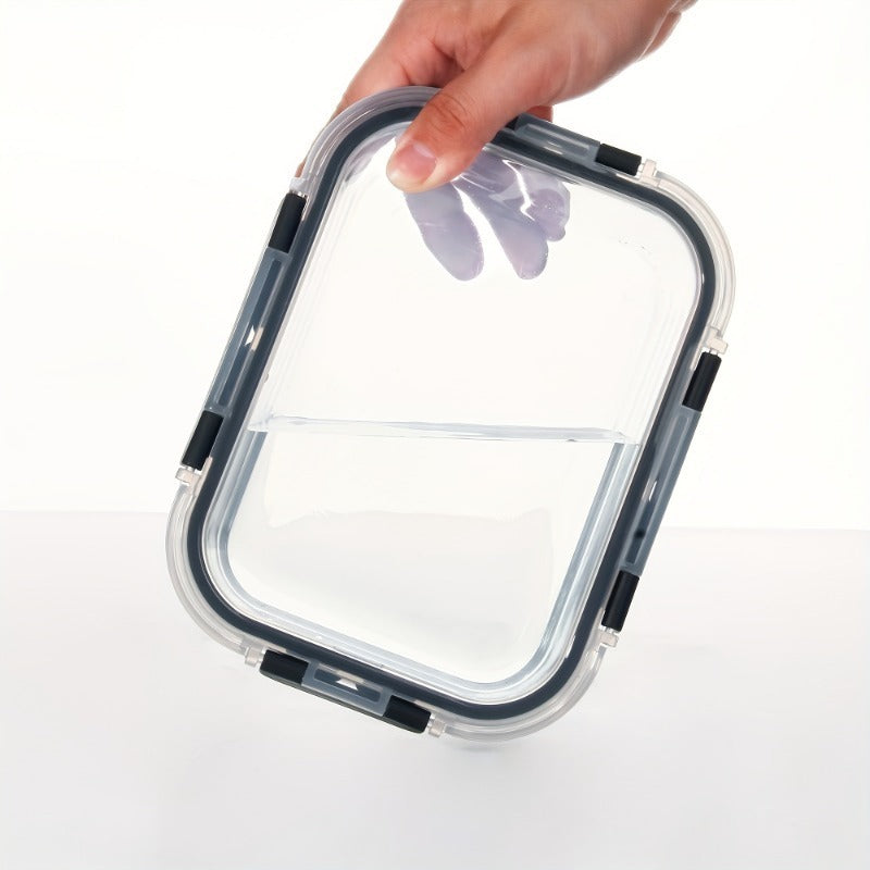 [Leak Proof, Glass Lunch Boxes] 20pcs Leak Proof Glass Lunch Boxes with Airtight Lids | 10 Sets, Microwave & Oven Safe, Food-Grade Borosilicate Glass, Stackable Bento Storage Containers for Refrigerator & Pantry Organization