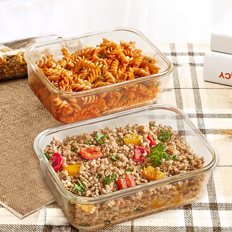 10pcs Food Storage Containers, Leak Proof And Reusable Glass Meal Prep Containers, Multi-Purpose Clear Food Storage Containers with Sealing Lids for Camping, Picnics, Schools And Offices, Kitchen Organizer And Storage, Kitchen Accessories