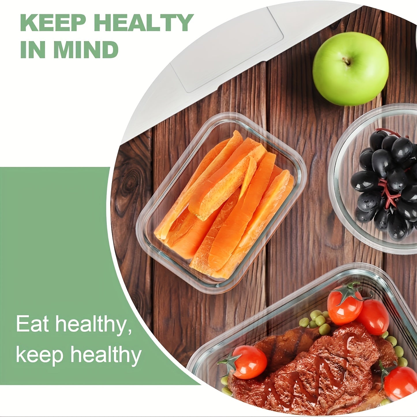 12pcs Glass Food Storage Container Set With Airtight Seal For Refrigerator; Reusable Food Storage Boxes, Portable And Stackable Food Sealers For Meat, Eggs Fruit And Vegetables, Kitchen Storage Boxes And Storage, Kitchen Accessories